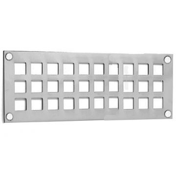 Square Hole Vent 229 x 76 mm Satin Stainless Steel