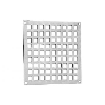 Square Hole Vent 229 x 229 mm Satin Stainless Steel
