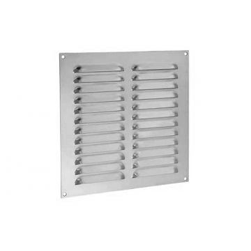 Hooded Louvre Vent 229 x 229 mm Polished Brass Lacquered