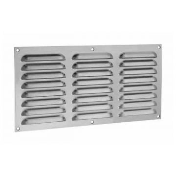 Hooded Louvre Vent 305 x 152 mm Satin Stainless Steel