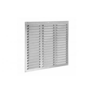 Hooded Louvre Vent 305 x 305 mm Satin Stainless Steel
