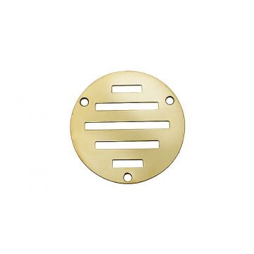 Round Air Vent Linear Slotted 100 mm (Polished Brass Lacquered)