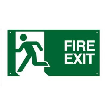 Fire Exit - Man Running Left  Self Adhesive Vinyl