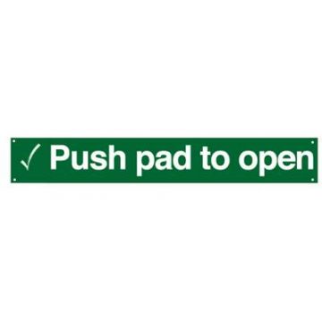 Push Pad To Open  Self Adhesive Vinyl