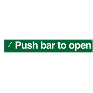 Push Bar To Open  Self Adhesive Vinyl