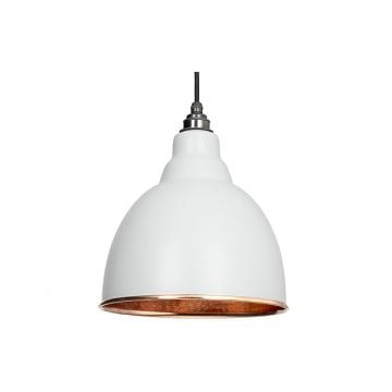 Brindley Lighting Pendant Light Grey and Hammered Copper