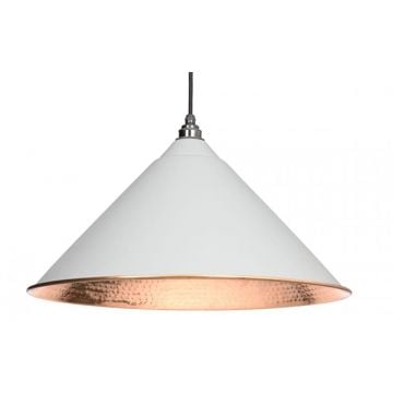 Hockley Lighting Pendant Light Grey and Hammered Copper