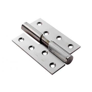 Rising Butt Hinge 100 x 75mm Clockwise Closing Stainless Steel Polished Stainless Steel