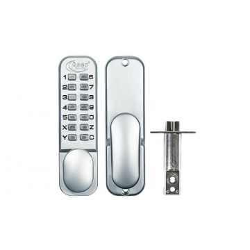 Digital Door Lock With Optional Hold Open Polished Brass Finish