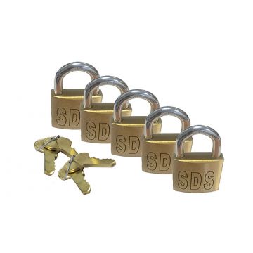 SDS Brass Padlocks 25 mm Keyed Alike