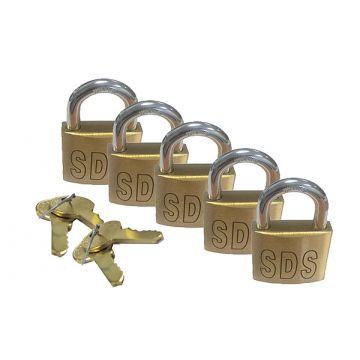 SDS Brass Padlocks 35 mm Keyed Alike Standard finish