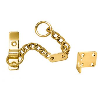Security Door Chain Brass Plated