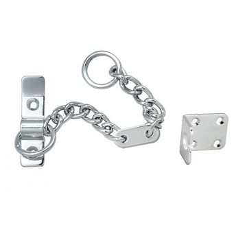 Security Door Chain Polished Chrome Plate