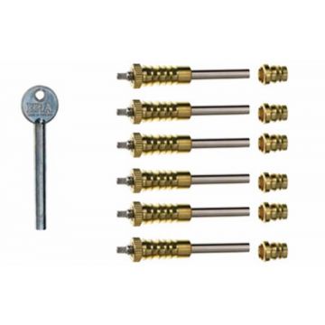 Dual Screws 6 Pack Polished Brass Lacquered