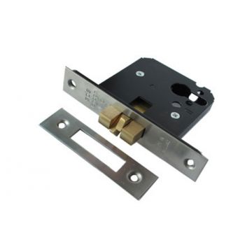 SDS Sliding Door Lock Euro profile 101 mm Satin Stainless Steel