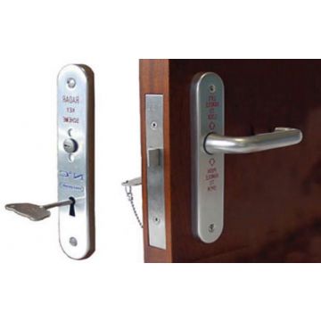 Phlexicare RADAR Lockset Right hand Polished Anodised Aluminium
