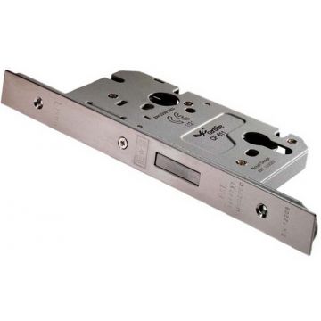 Mortice Deadlock Square Forend Satin Stainless Steel