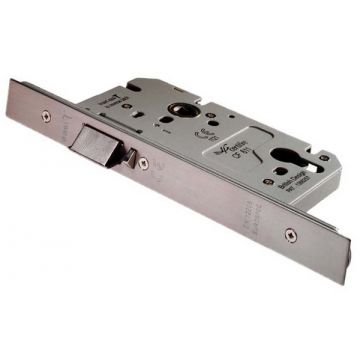 Mortice Night Latch Square Forend Satin Stainless Steel