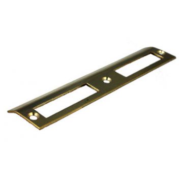 Centre Strike Plate for Rebated Doors Polished Brass Lacquered