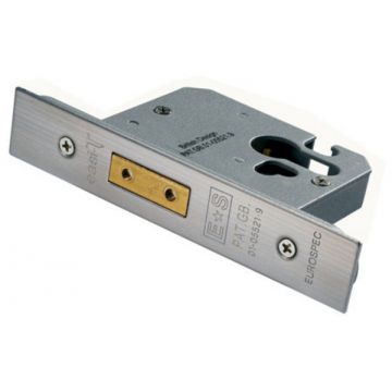 Euro Profile Deadlock 64 mm Stainless Polished Brass