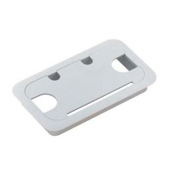 Rectangular Cable Outlet Grey