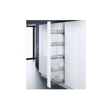 VS Tal Wiro 150 mm Pull Out Larder Unit with 5 Baskets Polished Chrome Plate