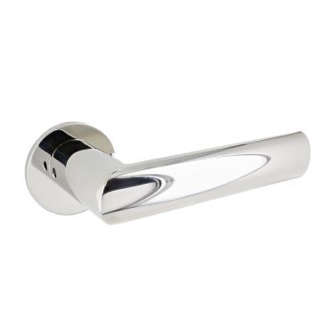 SDS Premium Oval Mitred Lever Handle 19mm Polished Stainless Steel