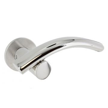 SDS Premium Oval Curved Lever Handle 19mm Polished Stainless Steel