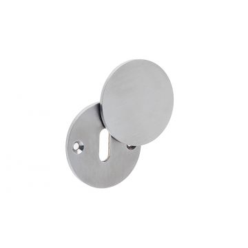 SDS Premium Keyhole Escutcheon with Swing Cover Polished Stainless Steel