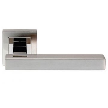 Square Lever Polished & Satin Stainless Steel