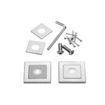 Square Rose Fixing Pack to suit Pull Handles Standard finish