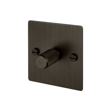 1 Gang Dimmer Light Switch Smoked Bronze Plate 