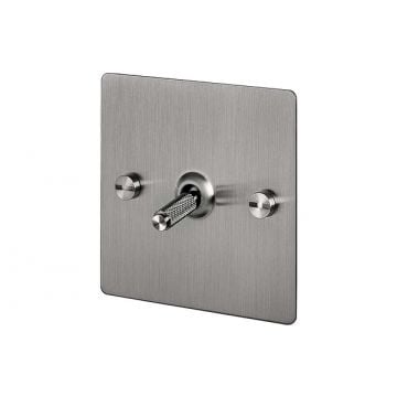 1 Gang Toggle Light Switch Satin Stainless Steel Plate 