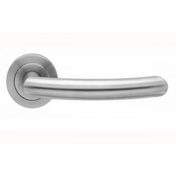 Sylt Round Rose Lever Satin Stainless Steel
