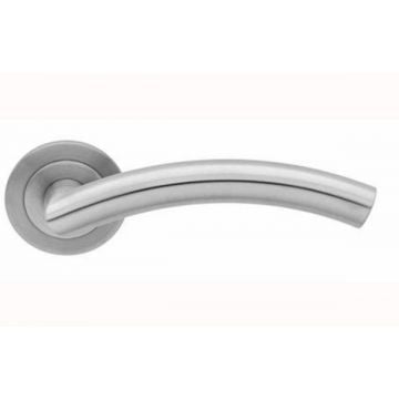 Corsica Round Rose Lever Satin Stainless Steel