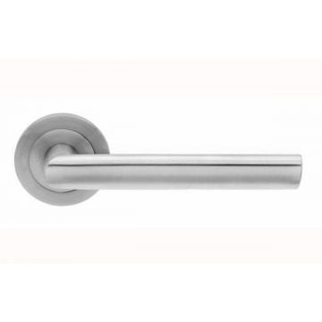 Cyprus Round Rose Lever Satin Stainless Steel