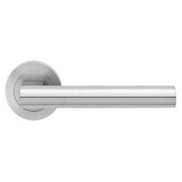 Madeira Round Rose Lever Satin Stainless Steel