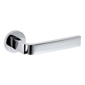 Slim 204 Lever Handle on Round Rose Polished Chrome Plate