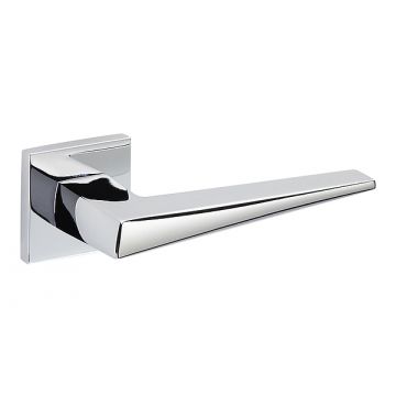 Strip 213 Lever Handle on Square Rose Satin Chrome Plate