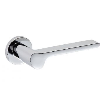 Sokol 218 Lever Handle on Round Rose Satin Chrome Plate