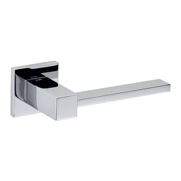 Plano 137 Lever Handle on Square Rose Polished Chrome Plate