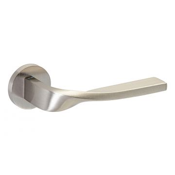 Pin 232 Lever Handle on Round Rose Polished Chrome Plate