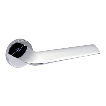Three 233 Lever Handle on Round Rose Polished Chrome Plate