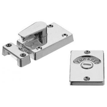 Privacy Bolt with Release Stainless Steel Satin Stainless Steel