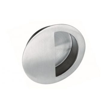 Circular Flush Pull 89 mm Diameter Polished Stainless Steel