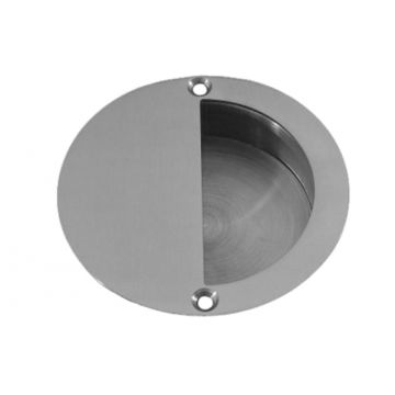 Circular Flush Pull 90mm Diameter Satin Stainless Steel