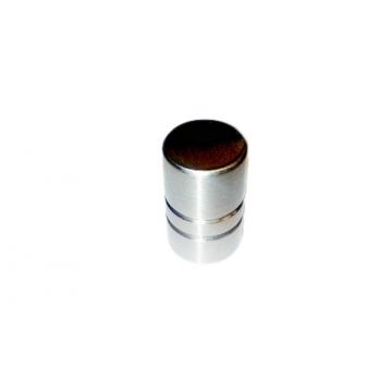 Ringed Cylinder Cupboard Knob 14mm Satin Stainless Steel