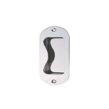 Flush Pull Handle 152 x 60 mm Polished Stainless Steel