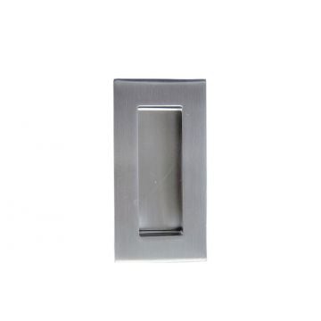 Flush Pull Handle 120 x 50 mm Satin Stainless Steel