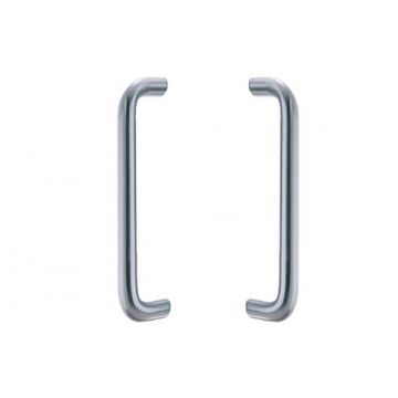 Pull Handles Tubular 300 x 19 mm Back to Back Fixing Satin Stainless Steel